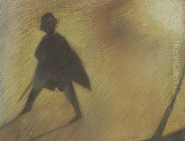 Het einde van een mooie dag - Figuur in tegenlicht - view 1