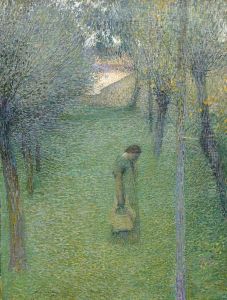 Muse pensive au jardin by Henri-Jean Guillaume Martin