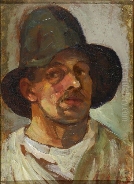 Selfportrait with Hat - view 1