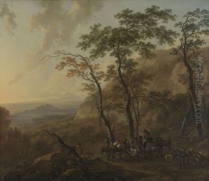 Mountainous Landscape with Muleteers Mountainous Landscape with Muleteers