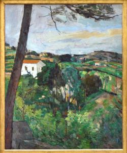 Paysage au toit rouge , ou le pin a l'Estaque