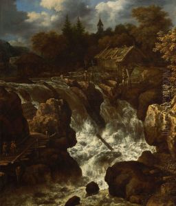 Landscape with a waterfall