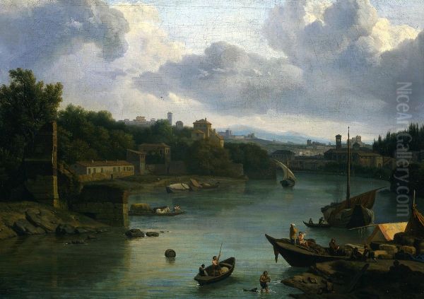 The Tiber with a view of Ripa Grande. - view 1