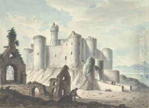 Harlech Castle from the town by John Ingleby