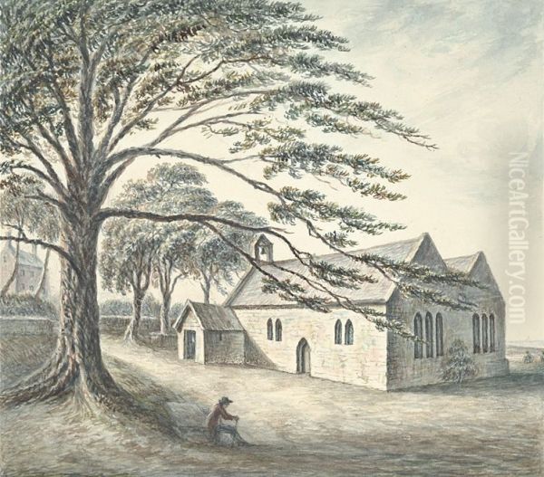Llan Sain Sior, or, Church of St. George and rectory - view 1