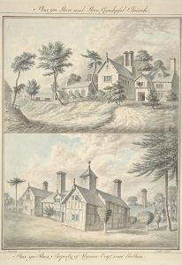 Plas yn Llan and Llan Gynhafel Church ; Plas yn Rhos, property of Wynne Esq, near Ruthin Plas yn Llan and Llan Gynhafel Church ; Plas yn Rhos, property of Wynne Esq, near Ruthin