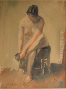 Femme Nue Assise by Claudio Castelucho