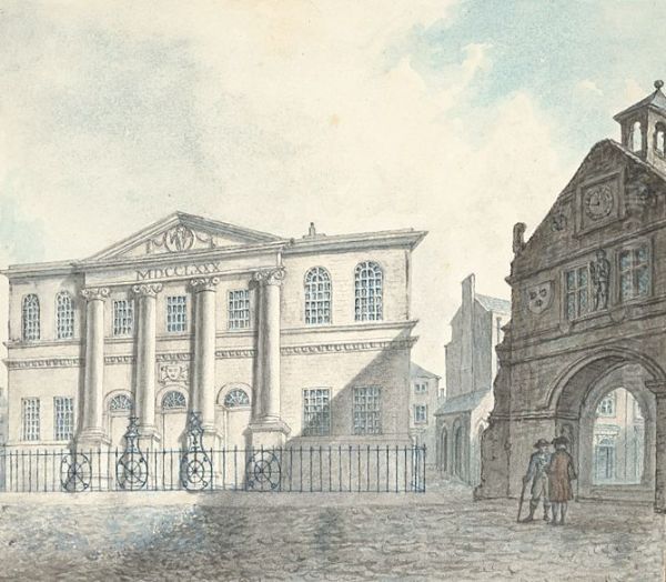 Town Hall Shrewsbury and the Old Market House - view 1