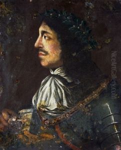 Portrait of John II Casimir in laurel wreath.