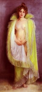Femme en deshabille vert by Pierre Carrier-Belleuse by Pierre Carrier-Belleuse
