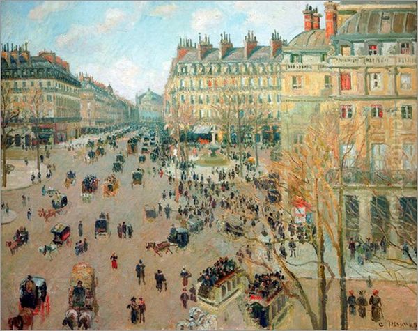 Place du Theatre-Francais and Avenue de l'Opera, Winter Effect of Sunlight - view 1