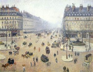Place du Theatre-Francais et l'Avenue de l'Opera, temps brumeux