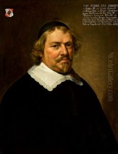 Portrait of Jan Strick van Linschoten. by Jan Van Bijlert