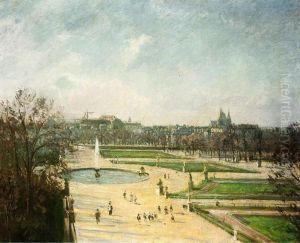 The Tuileries Garden, Morning, Sunshine by Camille Pissarro