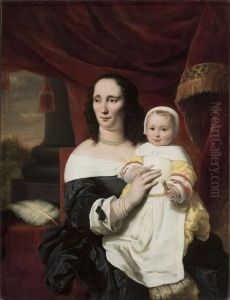 Portrait of Johanna de Geer-Trip with her daughter Cecilia