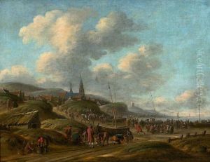 The sea coast at Scheveningen.