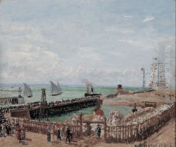 Entrance to the Harbour at Le Havre with the West Breakwater, Sunlight, Morning - view 1