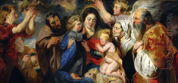Holy Family surrounded by angels - view 1