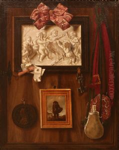 Trompe-l'oeil a la medaille d'Anne de Bretagne Trompe-l'oeil a la medaille d'Anne de Bretagne