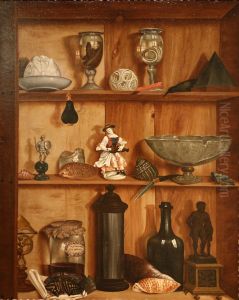 Trompe-l'oeil a la statuette d'Hercule