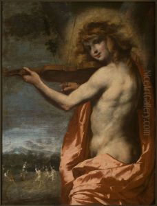 Apollo playing the violin. by Pietro della Vecchia