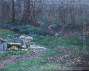Le Ruisseau Dans Le Sous-bois by Adolphe L. Degrange Castex-Degrange