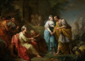 Jacob and Rachel. by Jacopo Amigoni