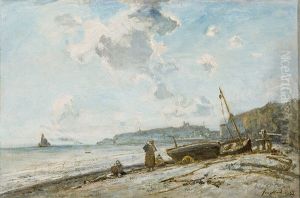 Beach at Ste.-Adresse by Johan Jongkind