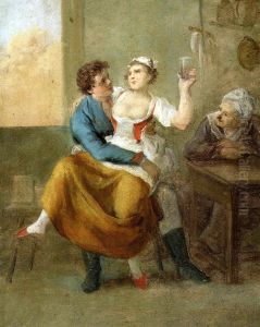 Scene in a tavern by Aleksander Orlowski