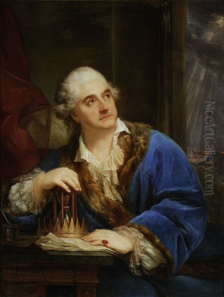 Portrait of Stanislaus Augustus with an hourglass - view 1