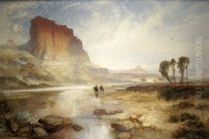 The Cliffs of Green River, Wyoming Territory by Thomas Moran