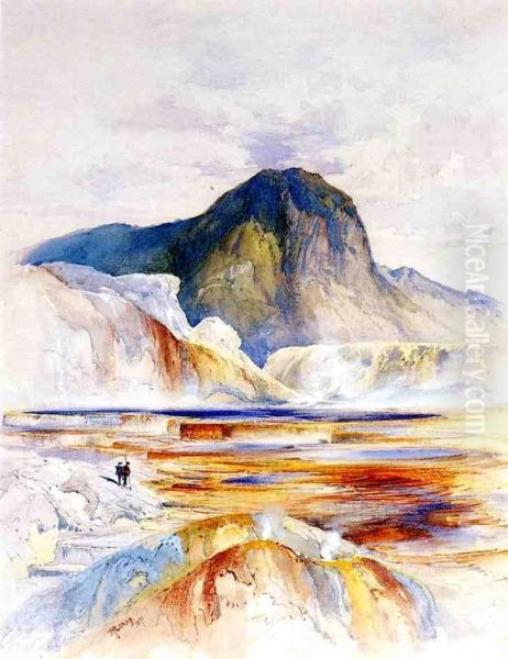 "The Hot Springs of Gardiners River, Upper Pools" - view 1