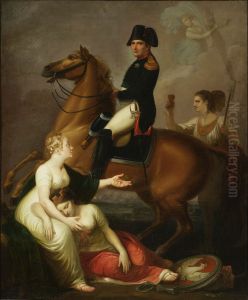 Allegorical scene with Napoleon. by Jozef Peszka