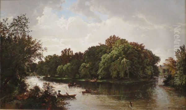 Lake Scene, Boating - view 1