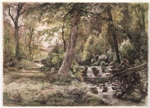 Landscape with Stream and Road, Chester County by William Trost Richards