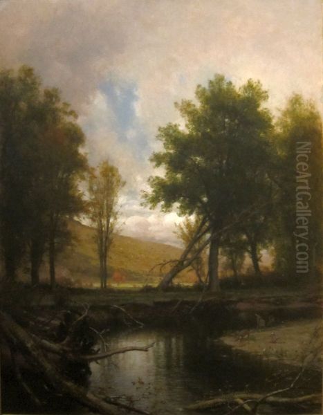 Landscape with Stream and Deer - view 1