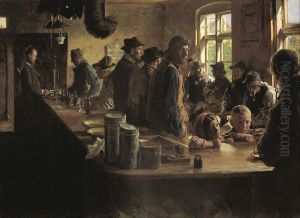 At the grocery store, when there is no fishing by Peder Severin Kroyer