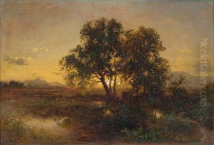 Early Evening Landscape by Sandor Brodszky