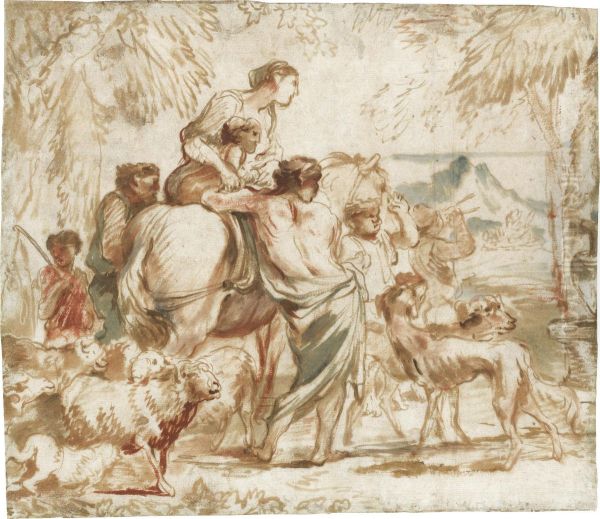 A Herdsman And His Family - view 1