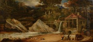An Overshot Mill in Wales (Aberdulais) by James Ward