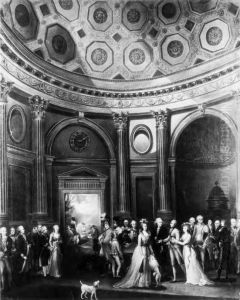View of the Broker's Exchange in the Bank of England. by Francis Bourgeois
