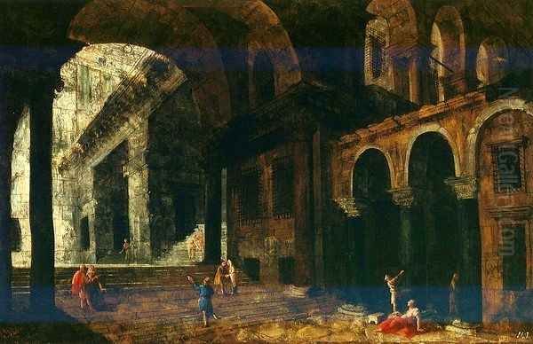 Fantastic architecture of a prison courtyard. - view 1