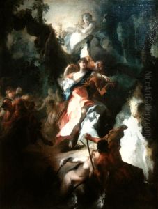 Diana, Apollo and Saturn. by Franz Anton Maulbertsch