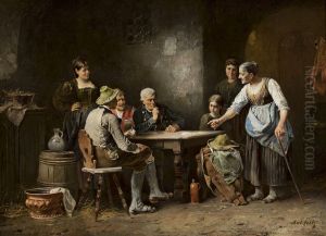 Scene in a tavern by Anton Seitz