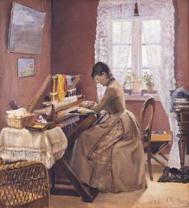 Johanne Wilde at Her Loom