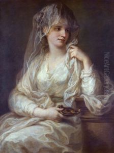 Portrait of a lady as Vestal Virgin by Angelica Kauffmann