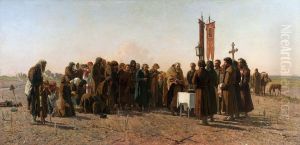 A prayer in time of drought. by Grigoriy Myasoyedov