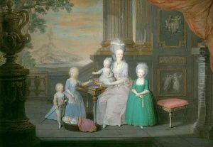 Queen Maria Carolina and her children overlooking Naples