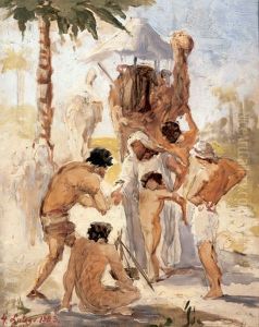Joseph sold by his brothers. by Anna Bilinska-Bohdanowicz