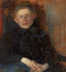 Portrait of Anna Saryusz Zaleska (ca. 1880-after 1863), painter by Olga Boznanska